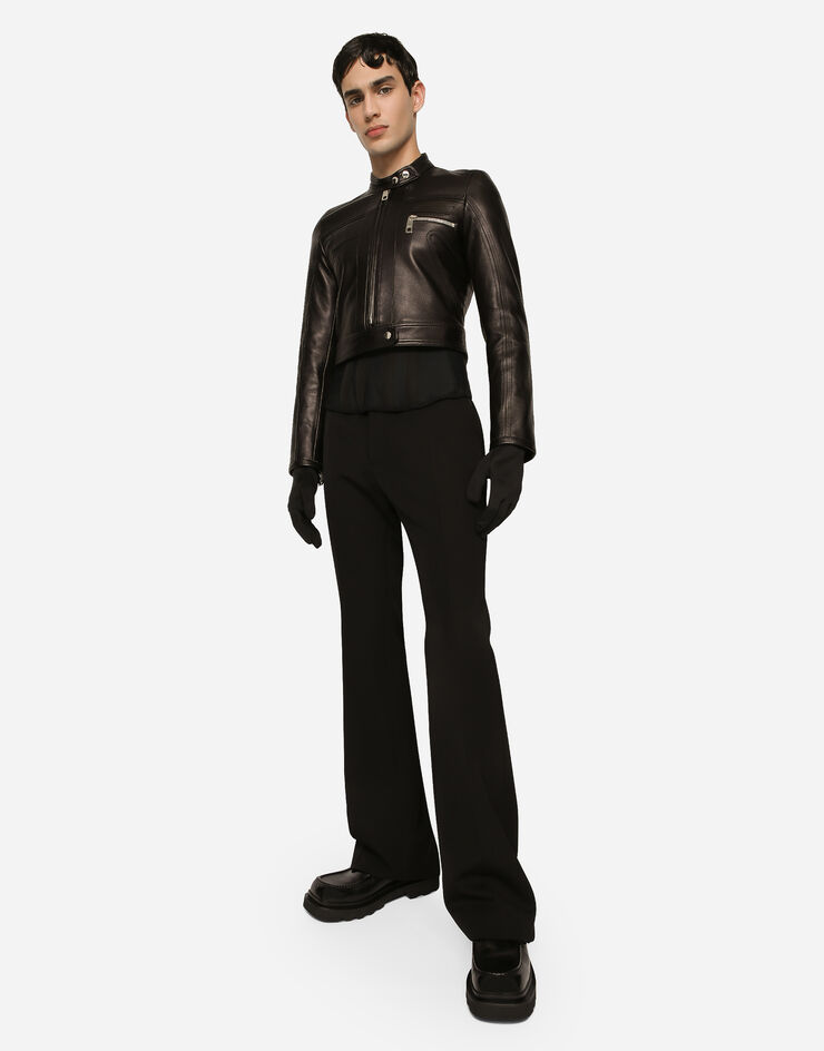 Dolce&Gabbana Bikerjacke aus Nappaleder Schwarz G9AQYLHULSJ