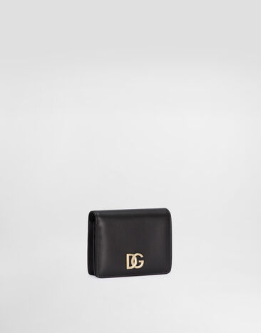 Dolce & Gabbana Calfskin wallet with DG logo Black BI1211AW576