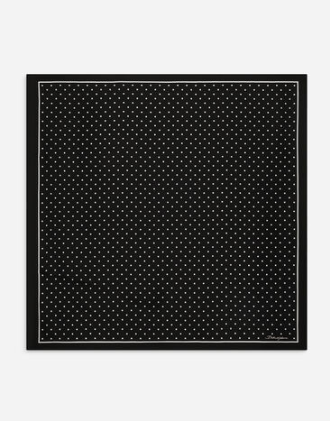 Dolce & Gabbana Fular 90 x 90 en sarga de seda con estampado de microlunares Imprima FN090RGDCLC