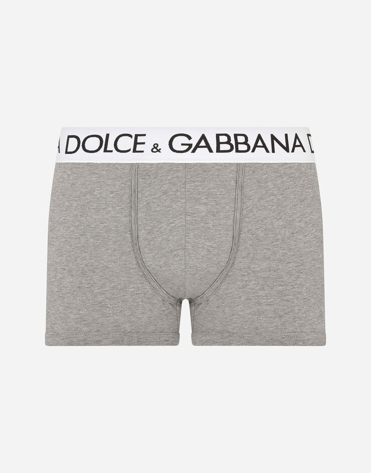 Dolce & Gabbana Boxershorts Regular Baumwolljersey bi-elastisch Grau M4B97JONN97