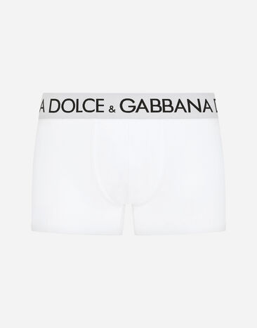 Dolce & Gabbana Boxershorts Regular Baumwolljersey bi-elastisch Weiss M4B97JONN97