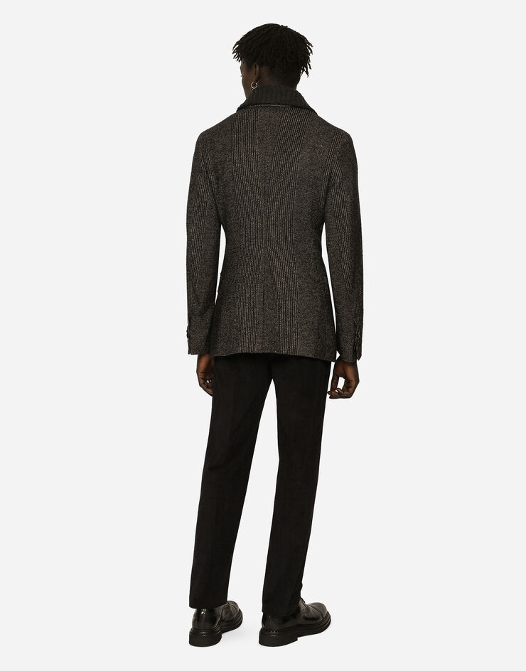 Dolce&Gabbana Stretch corduroy pants Black GY6UETFUWEQ