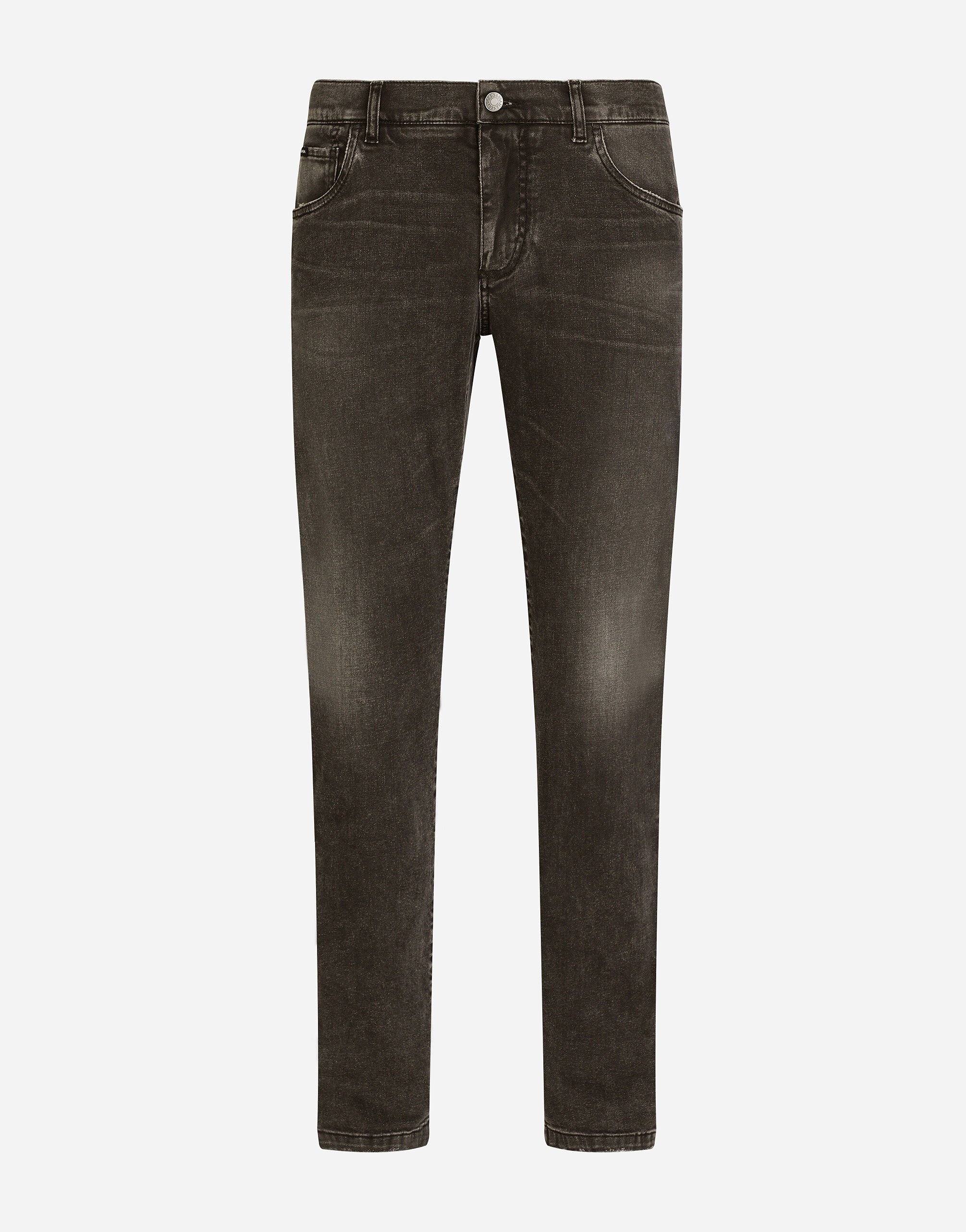 Dolce & Gabbana Gray wash slim-fit stretch jeans Black G2MR5ZFUGI2