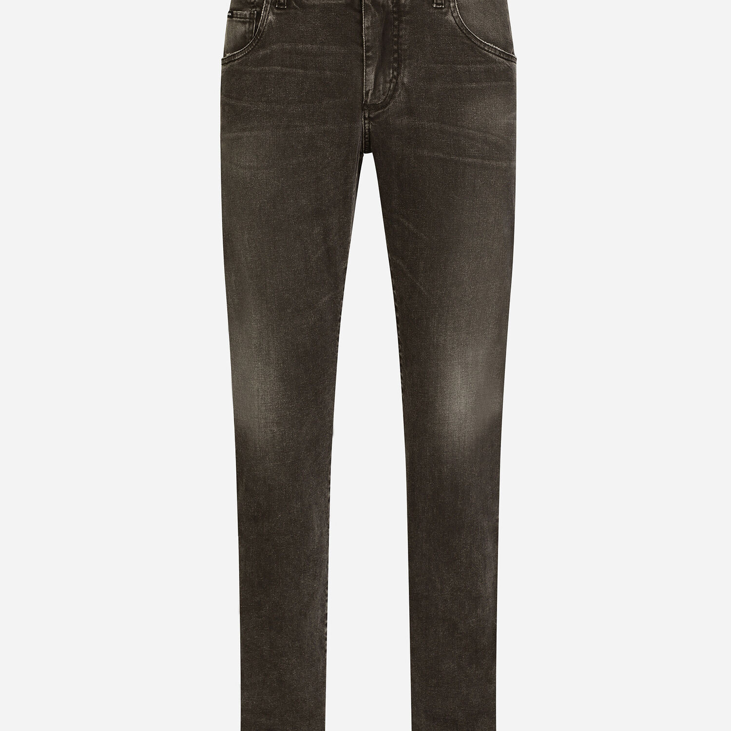 Gray wash slim-fit stretch jeans in Grey for | Dolce&Gabbana® US