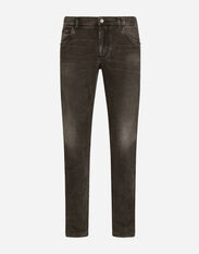 Dolce & Gabbana Gray wash slim-fit stretch jeans White/Black CS1791AX589
