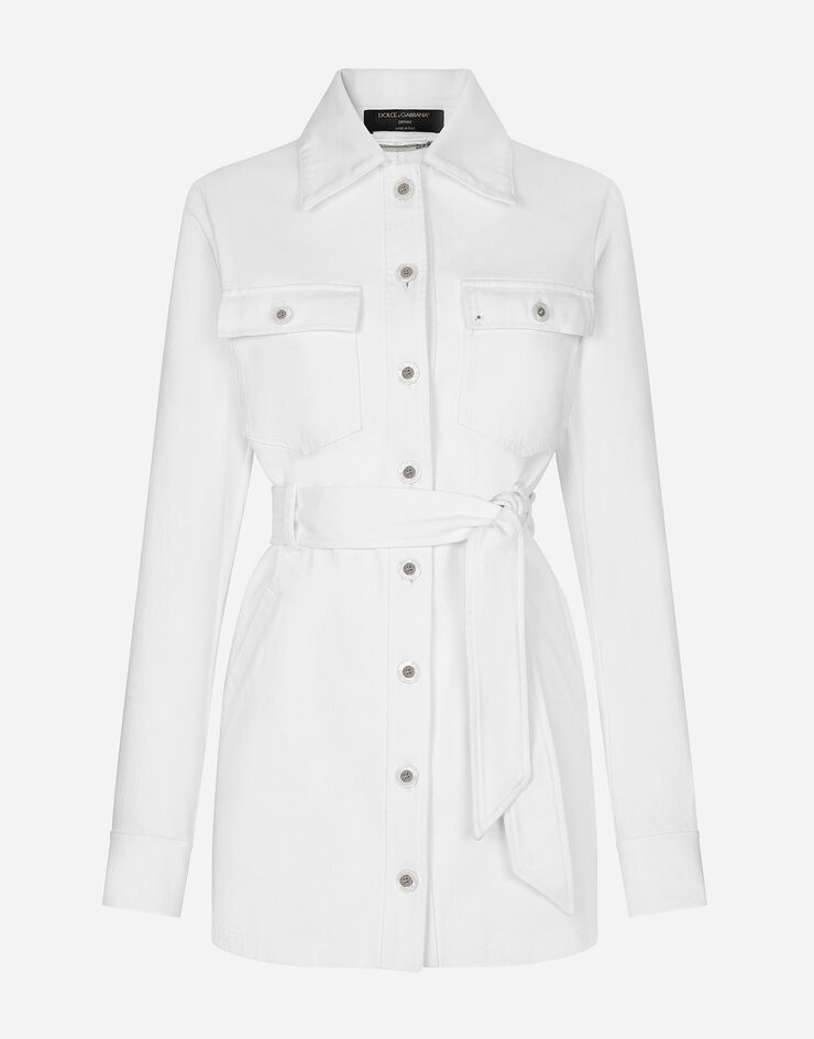Dolce & Gabbana 腰带款丹宁长款外套 多色 F9R95DG8KZ4