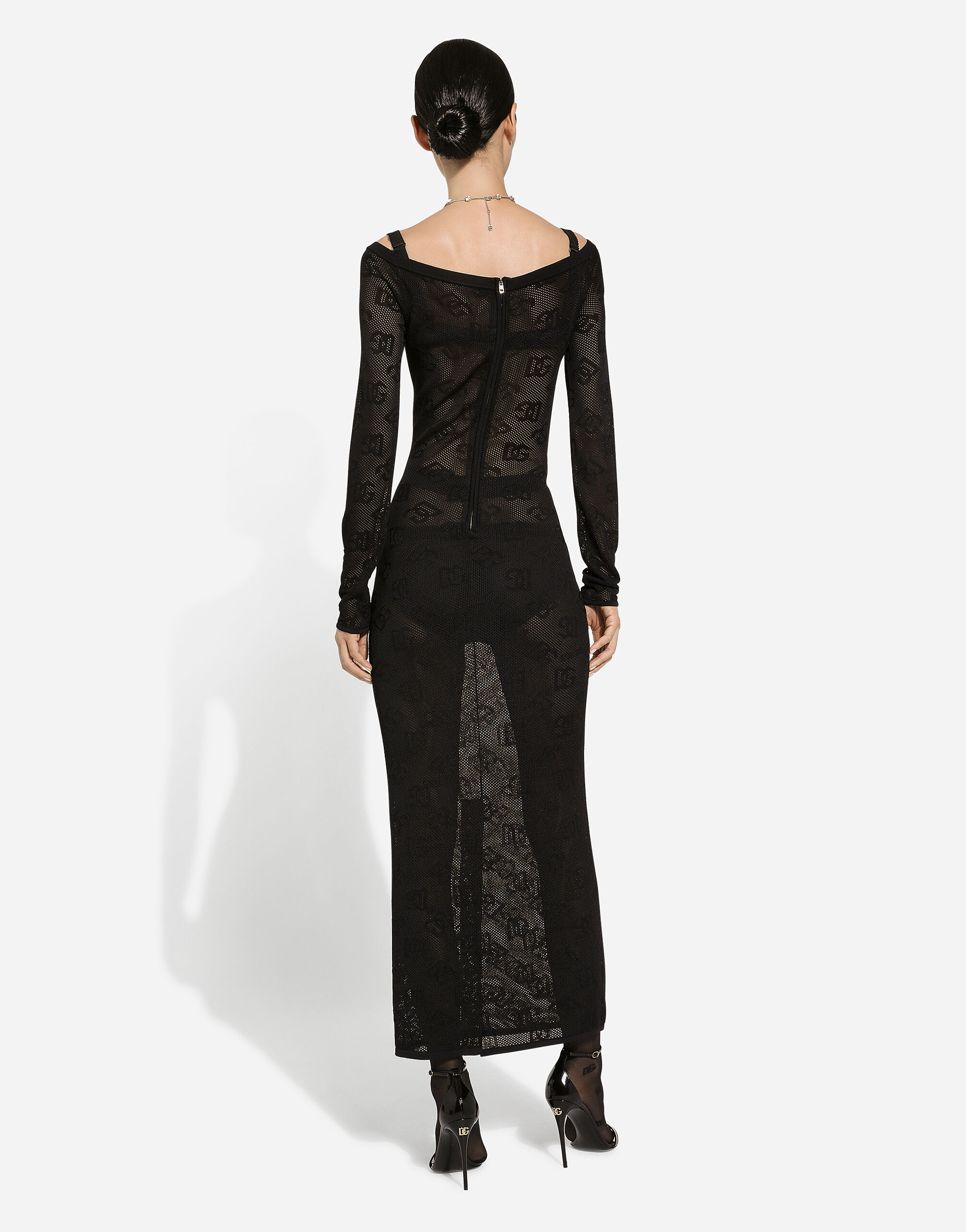 Robe en maille filet clearance
