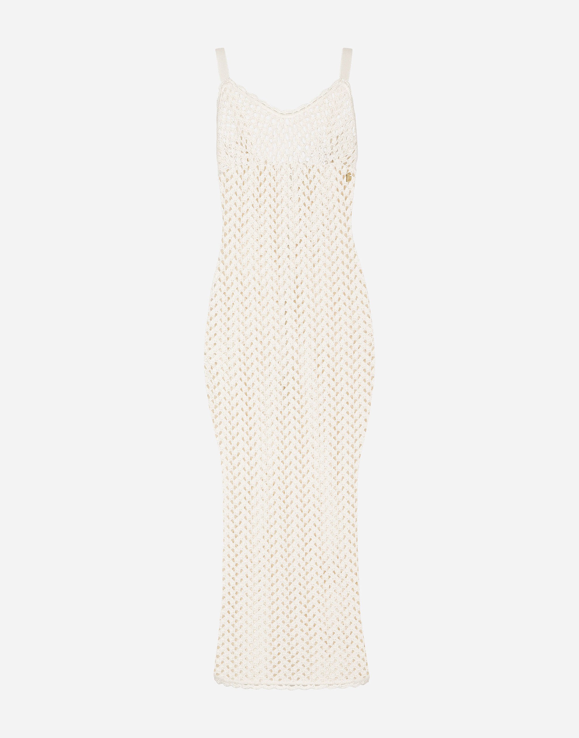 Dolce & Gabbana Crochet slip dress Gold WNDS3GWY2N1