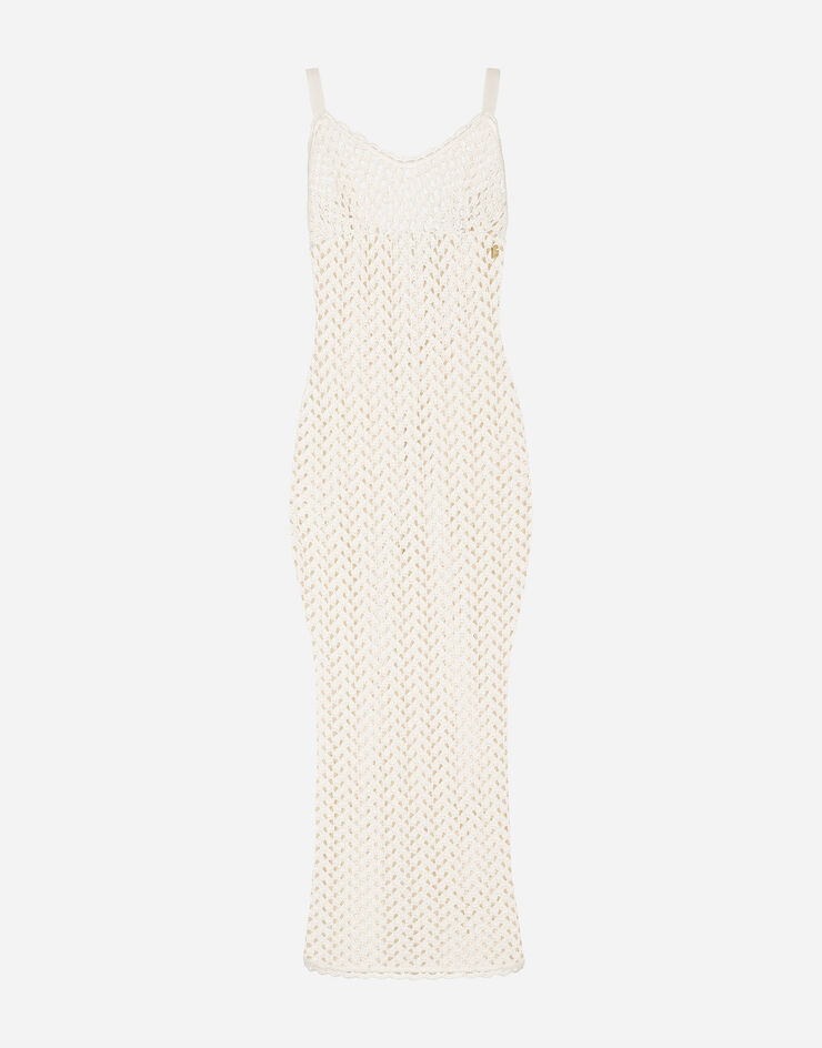 Dolce & Gabbana Crochet slip dress Blanco FXL72TJFMO5