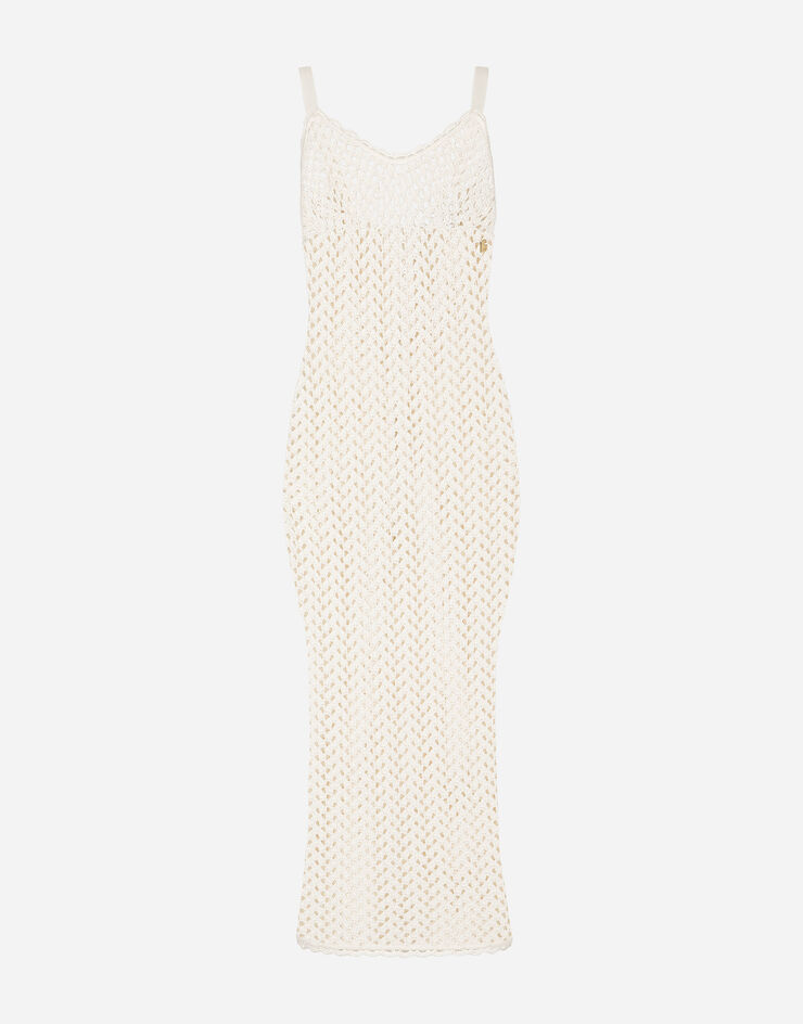 Dolce & Gabbana Crochet slip dress Blanc FXL72TJFMO5