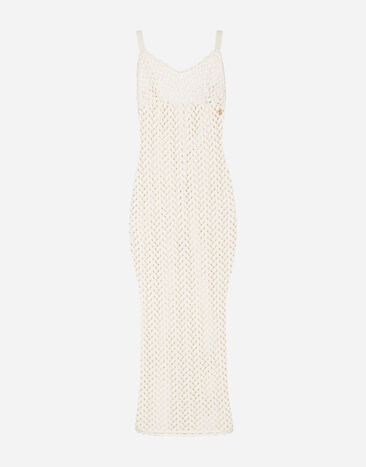Dolce&Gabbana Slip Dress gehäkelt Gold WNP6C1W1111