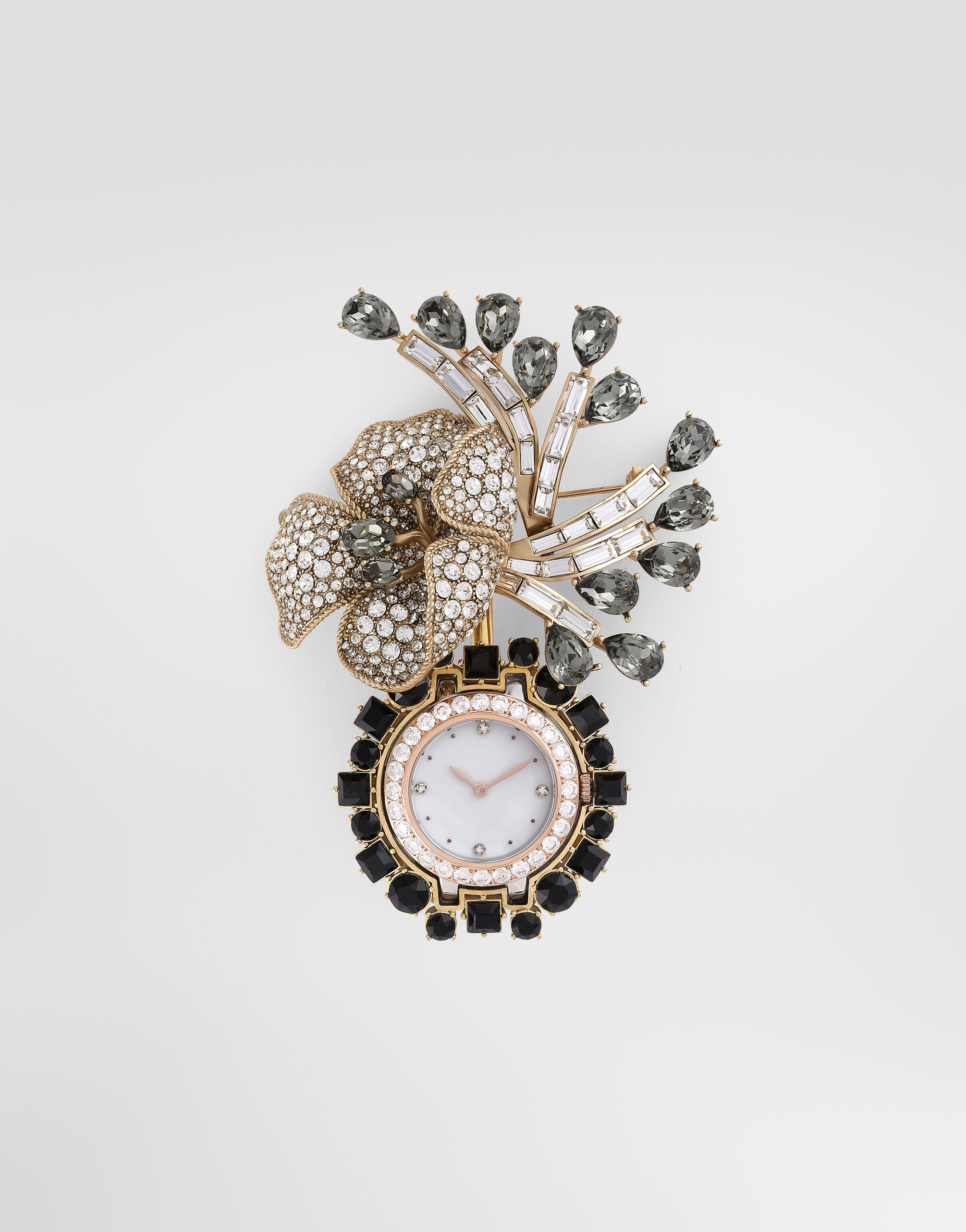 DOLCE & GABBANA ゴールドブローチ ゴールドのメンズ Watch brooch with rhinestones | Dolce&Gabbana®