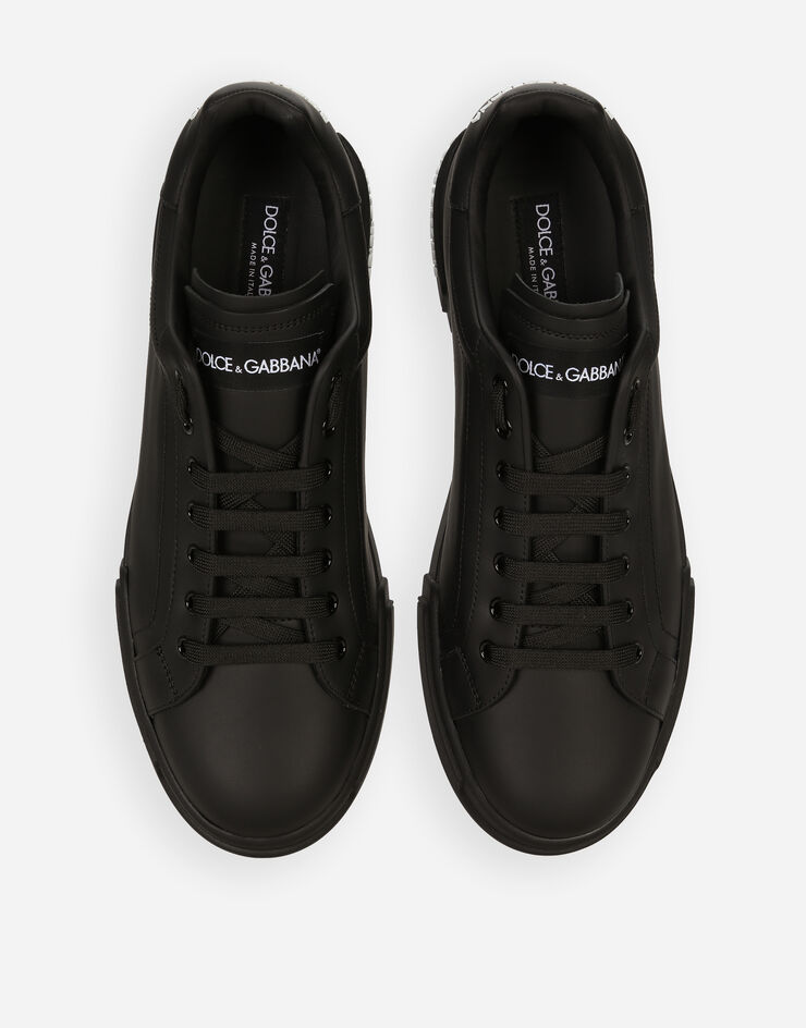 Dolce & Gabbana Sneaker Portofino aus kalbsnappaleder Schwarz CS2332AA335