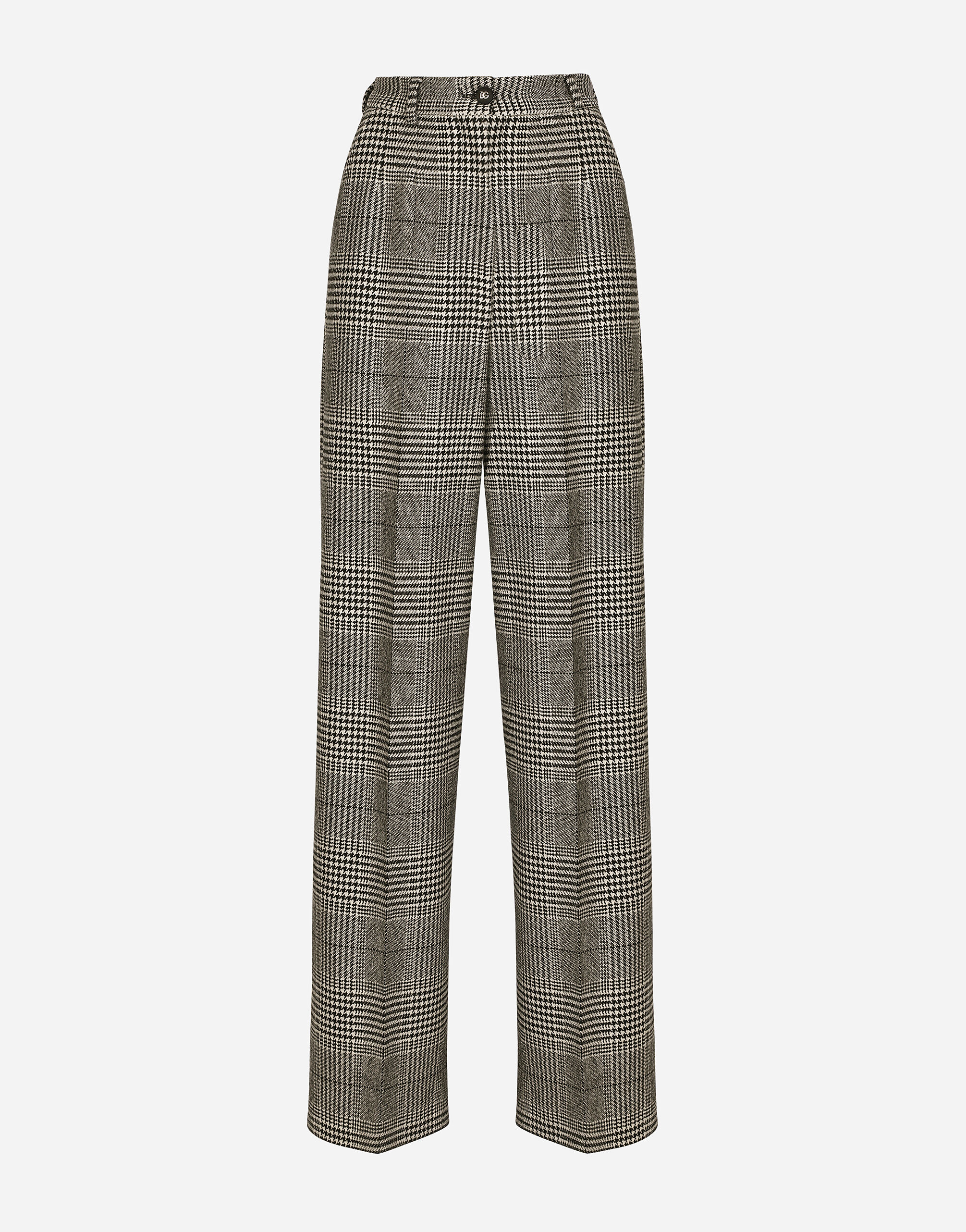 Dolce & Gabbana Flared glen plaid pants Black FTCWXTFUBFZ