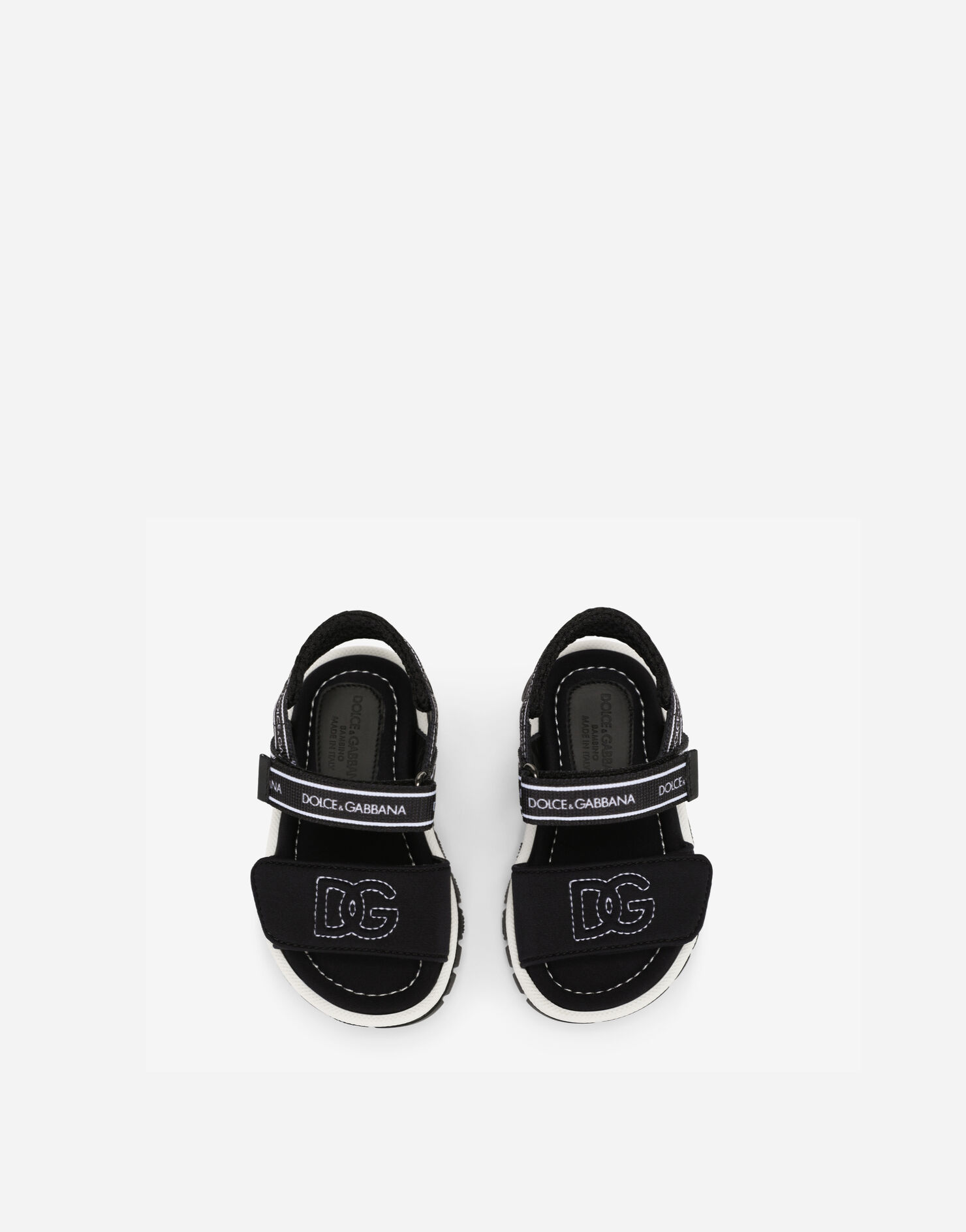 Sandalo in tessuto tecnico DG logo in Multicolore da Bambino | Dolce&Gabbana®