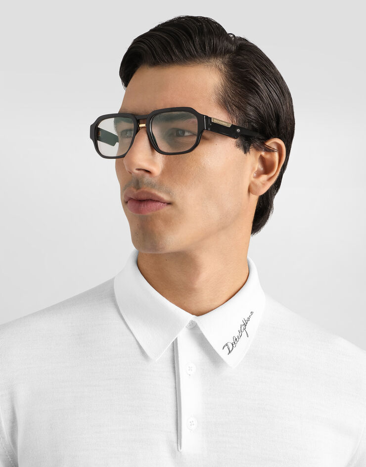 Dolce & Gabbana Wool polo shirt White GXZC0ZJDVLO