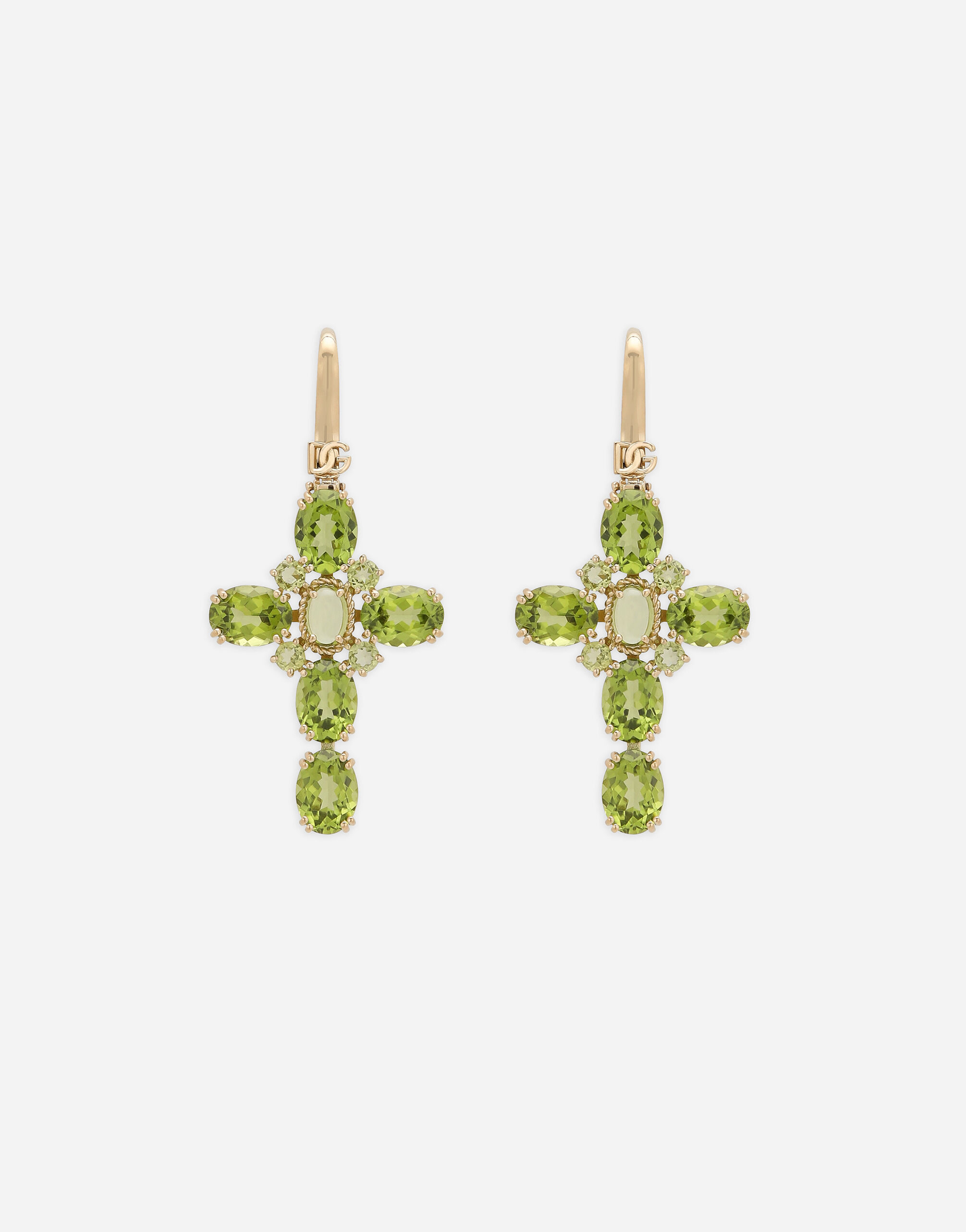 Dolce & Gabbana Boucles d’oreilles Anna en or jaune 18 ct avec péridots Doré WERA2GWPE01