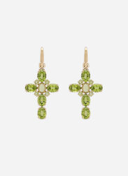 Dolce & Gabbana Anna earrings in yellow gold 18Kt and peridots White WSQA7GWSPBL