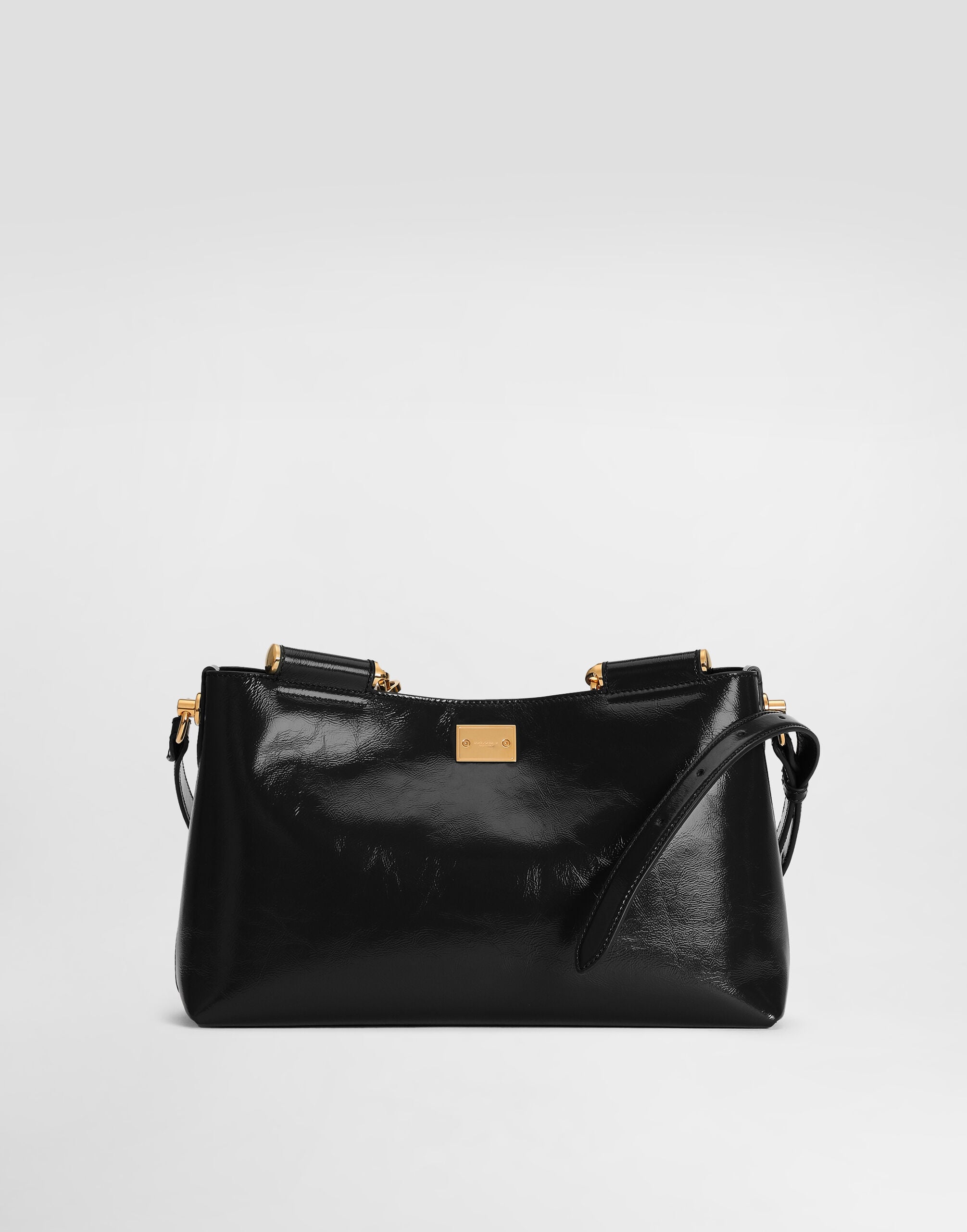 Medium Vittoria calfskin handbag in Black for Women