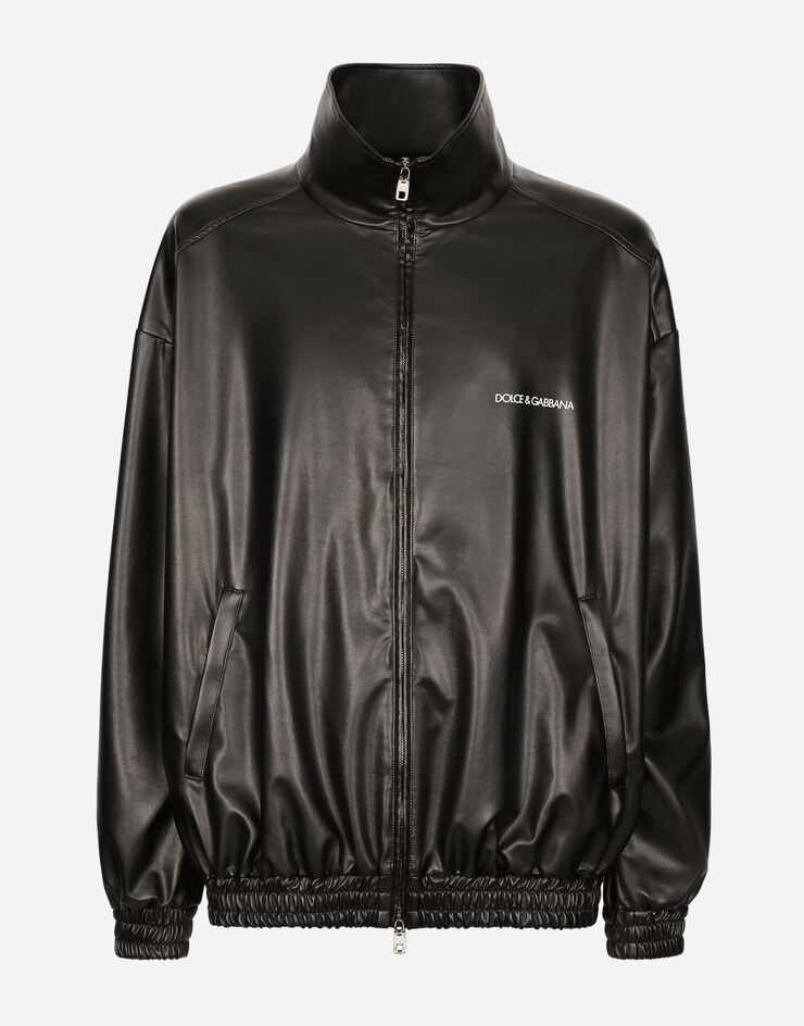 Faux leather bomber jacket in Black for Men | Dolce&Gabbana®