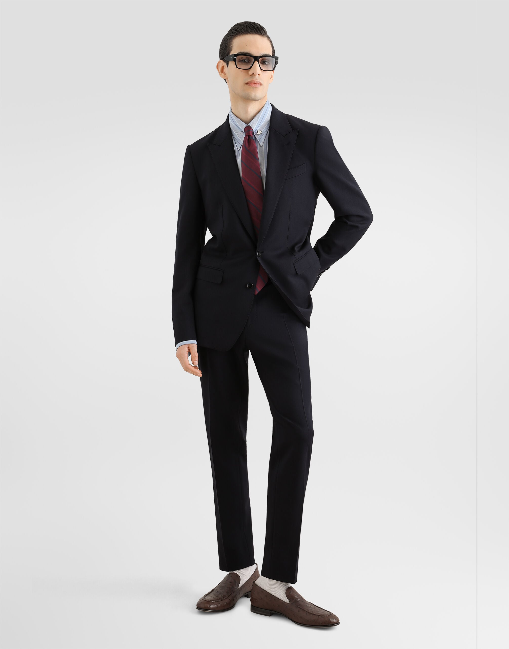 のメンズ Single-breasted martini light wool gabardine suit