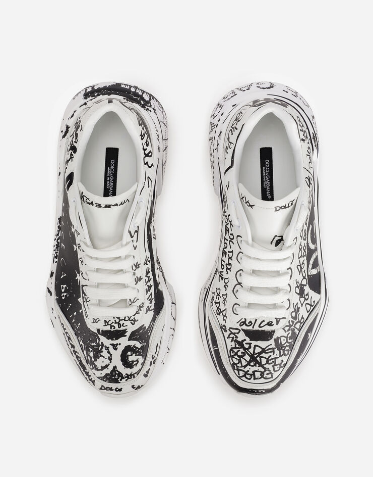 Dolce & Gabbana Hand-painted “graffiti” calfskin nappa Daymaster sneakers Multicolor CK1791AO773