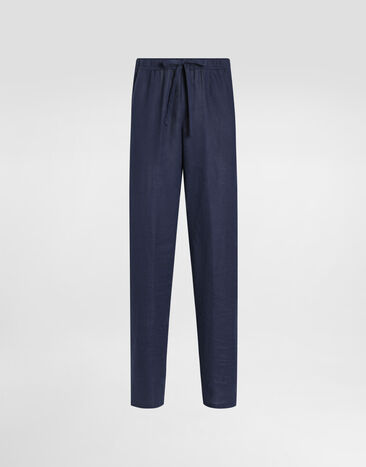 Dolce & Gabbana Linen pajama pants Blue GVCRATFU4LG