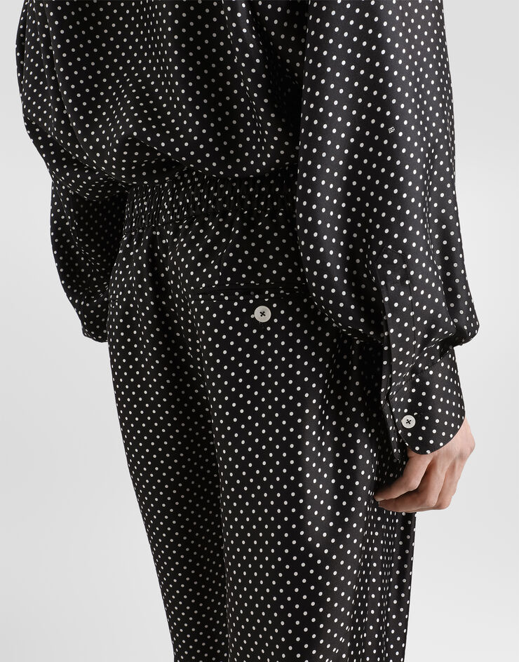 Dolce & Gabbana Polka dot-print silk twill trousers Dolce & Gabbana Polka dot-print silk twill trousers Multicolor GP12QTIS13O