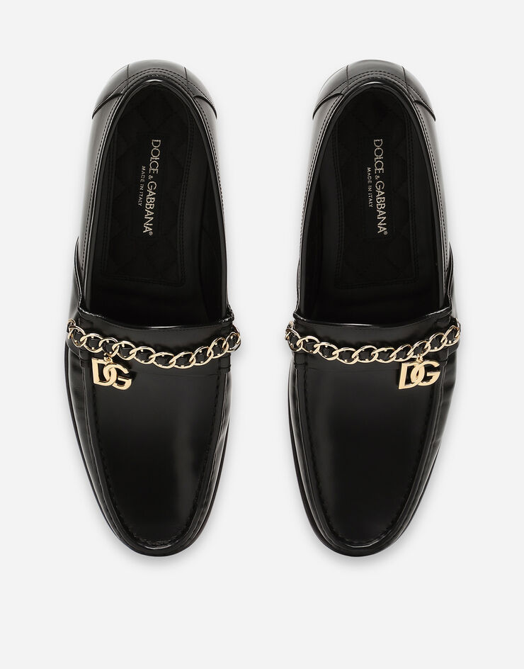 Dolce & Gabbana Calfskin nappa Visconti loafers Black A30154AY925