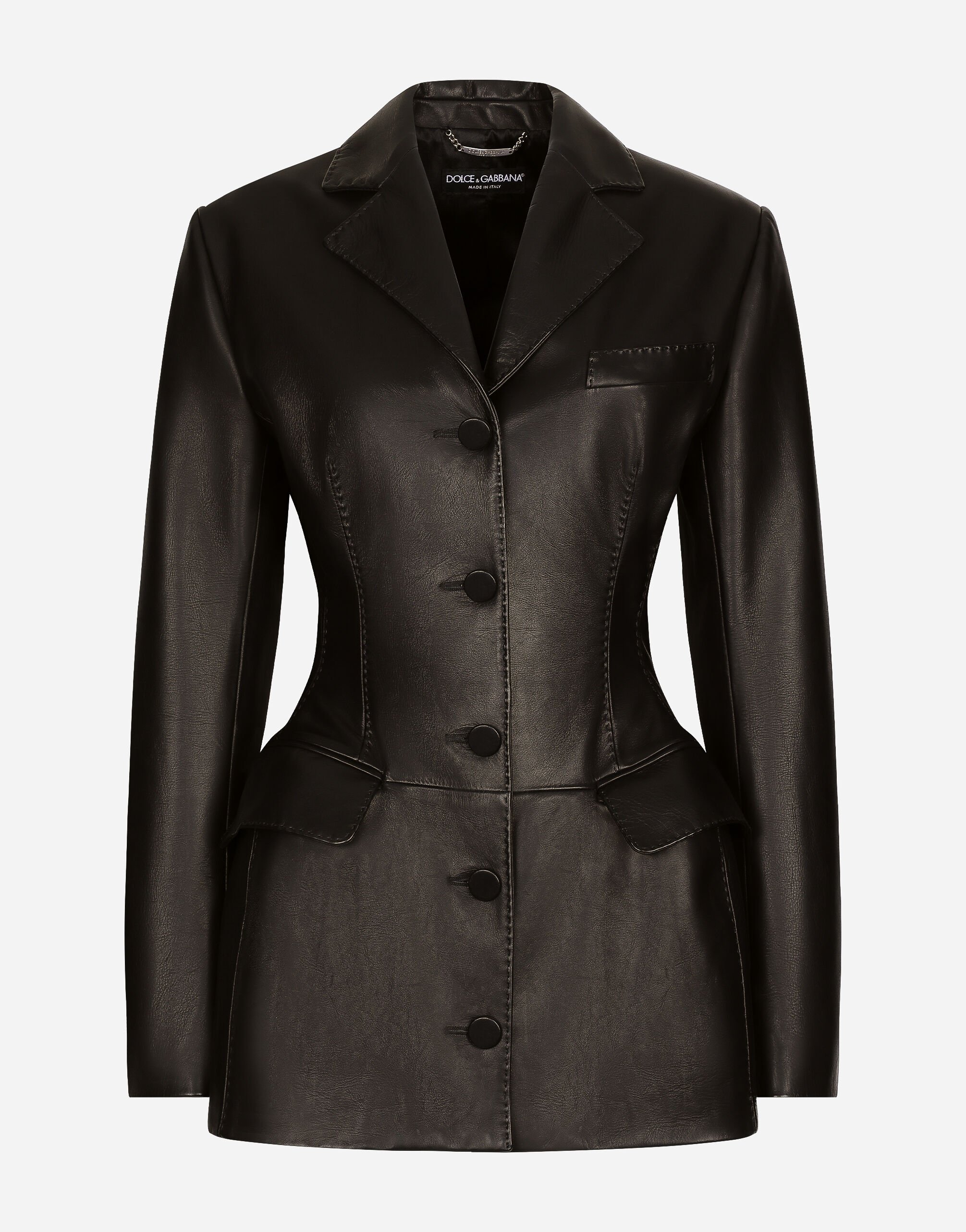 Dolce & Gabbana Calfskin Turlington jacket Black F29MCTFUBE7
