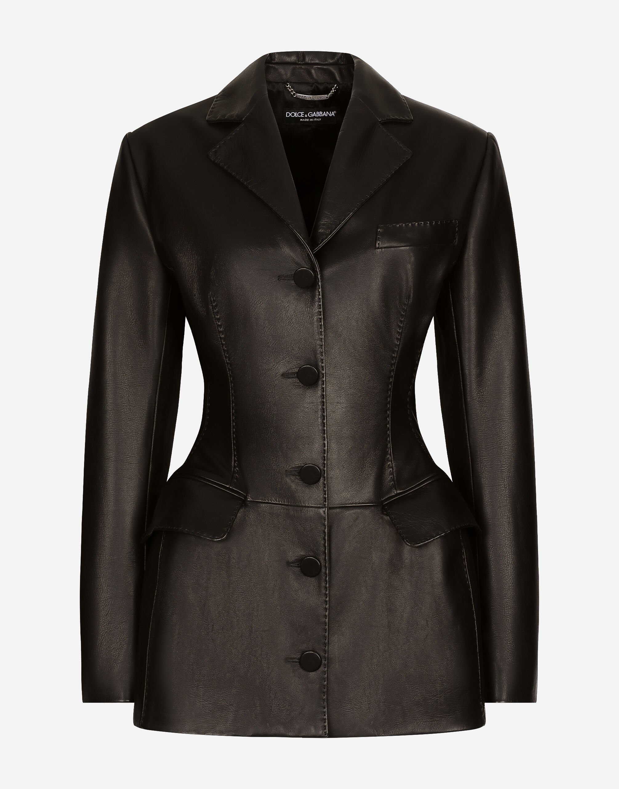 Dolce & Gabbana Calfskin Turlington jacket Black F27AGTFMTAC