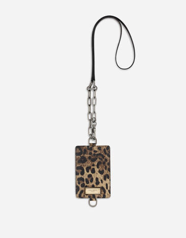 Dolce & Gabbana クロスボディカードホルダー Dauphineカーフスキン レオパードプリント マルチカラー BP2574AO967