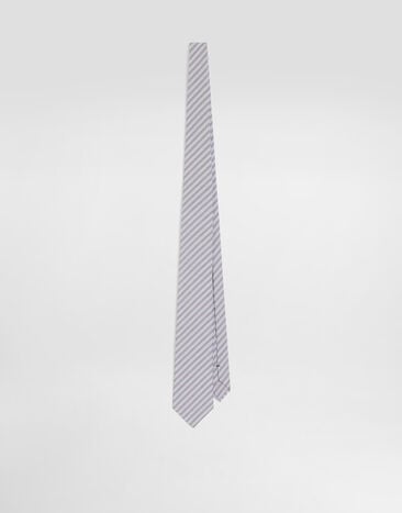 Dolce & Gabbana Striped poplin tie Multicolor GT147EFR532