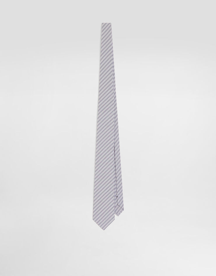 Dolce & Gabbana Striped poplin tie Multicolor GT147EFR532