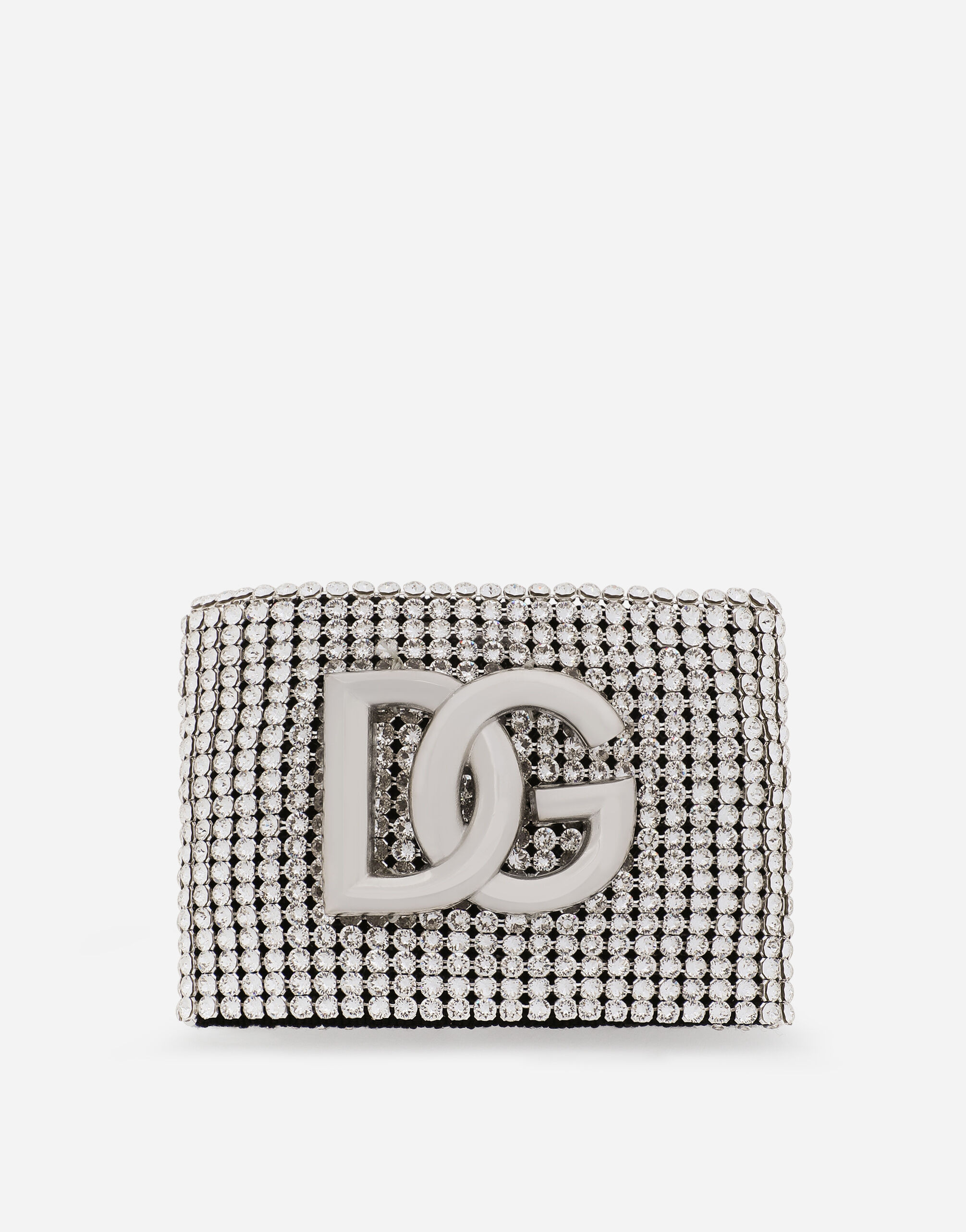 Crystal mesh bracelet with DG logo in Crystal for Women Dolce Gabbana