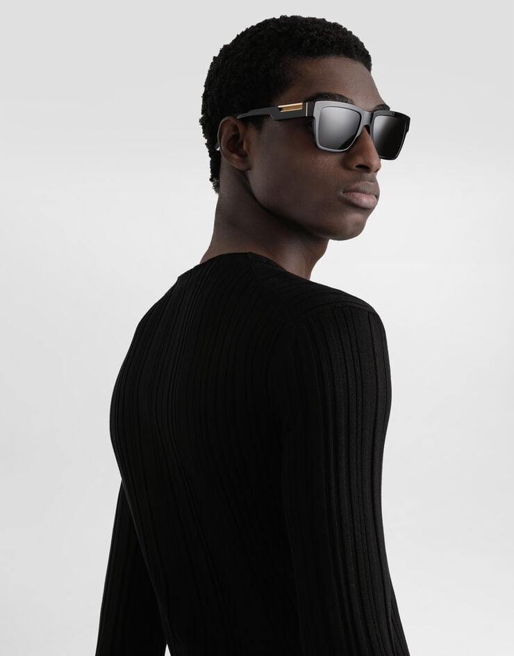 Dolce & Gabbana Long-sleeved silk shirt Black GXVC7TJBSN6