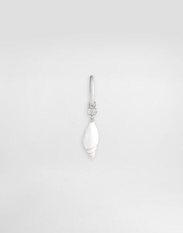 Dolce & Gabbana CREOLE ピン＆シェル シングルイヤリング Silver WER5C2W1111