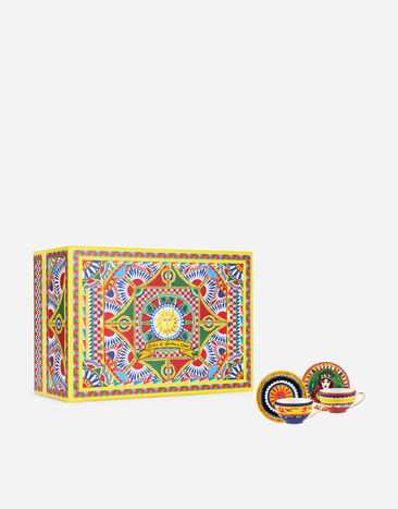 Dolce & Gabbana Gift Box With 2 Porcelain Espresso Cups With Saucers Multicolor TC0S19TCM08
