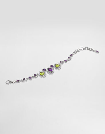 Dolce & Gabbana Eleganza Bracelet 18-carat white gold, amethysts, peridots, and sapphires White WBSA3GWAME1