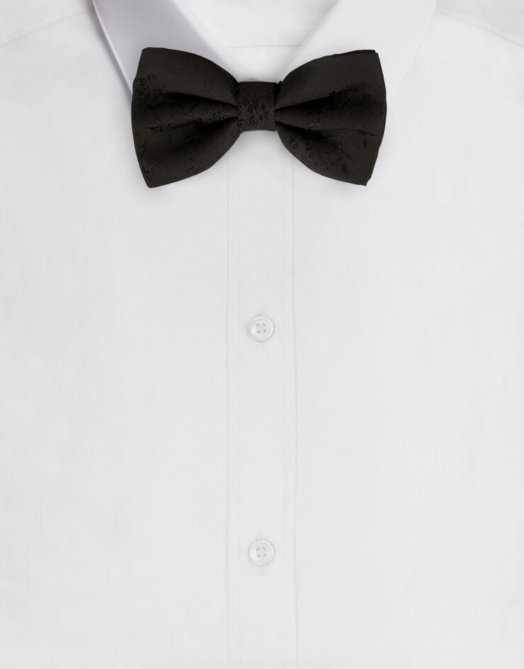 Dolce & Gabbana Tie-print silk jacquard bow tie Black GR053EG0JLD