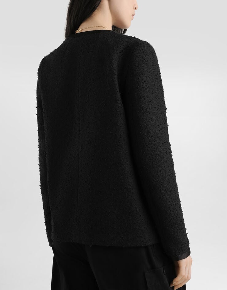 Dolce & Gabbana Rachel basketweave jacket Black F29V8ZHUMWJ