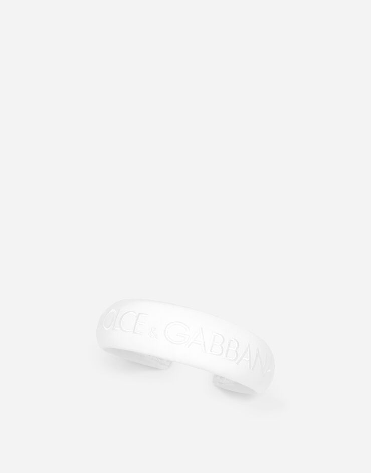 Dolce & Gabbana Poplin hairband with Dolce&Gabbana logo White LB3L54G7NYS