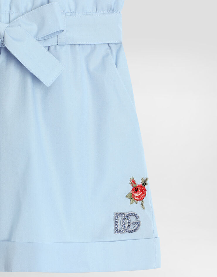 Dolce & Gabbana Poplin shorts Azure L53Q38FU5Y4