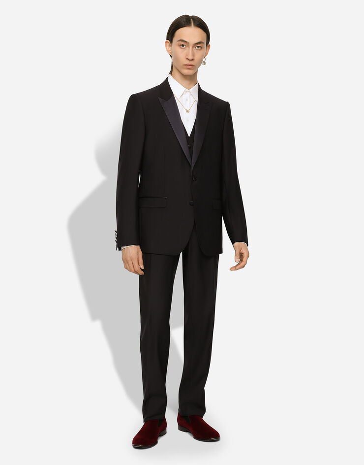 Wool and silk Martinifit tuxedo suit in Blue for Men Dolce&Gabbana®