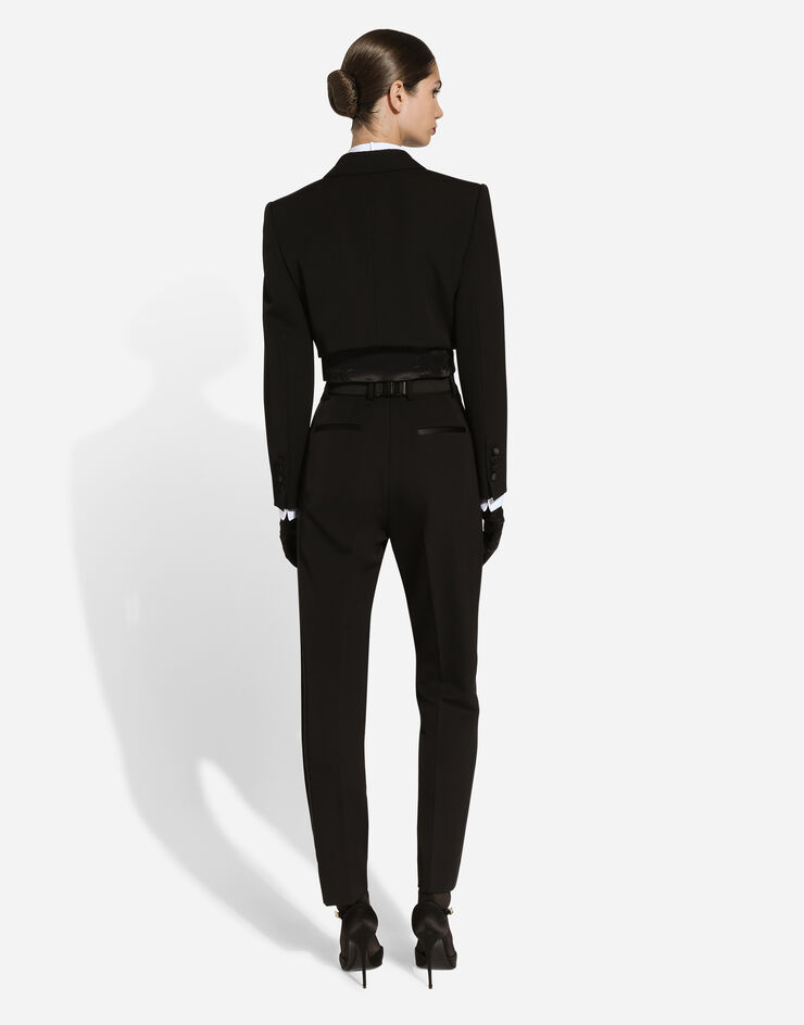 Dolce & Gabbana جاكيت سهرة سبينسر من صوف جبردين أسود F2919TFU21E