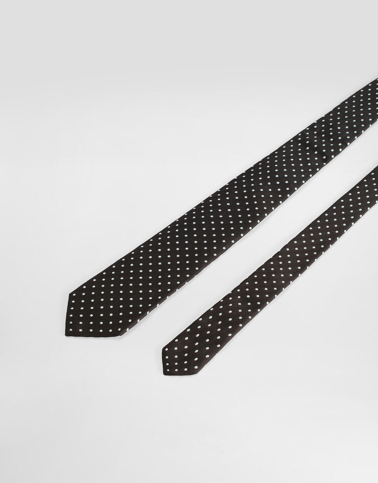 Dolce & Gabbana Polka dot jacquard tie Multicolor GT181EG0JYZ