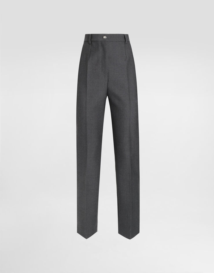 Dolce & Gabbana 羊毛帆布精裁长裤 灰 FTAM2TFU287