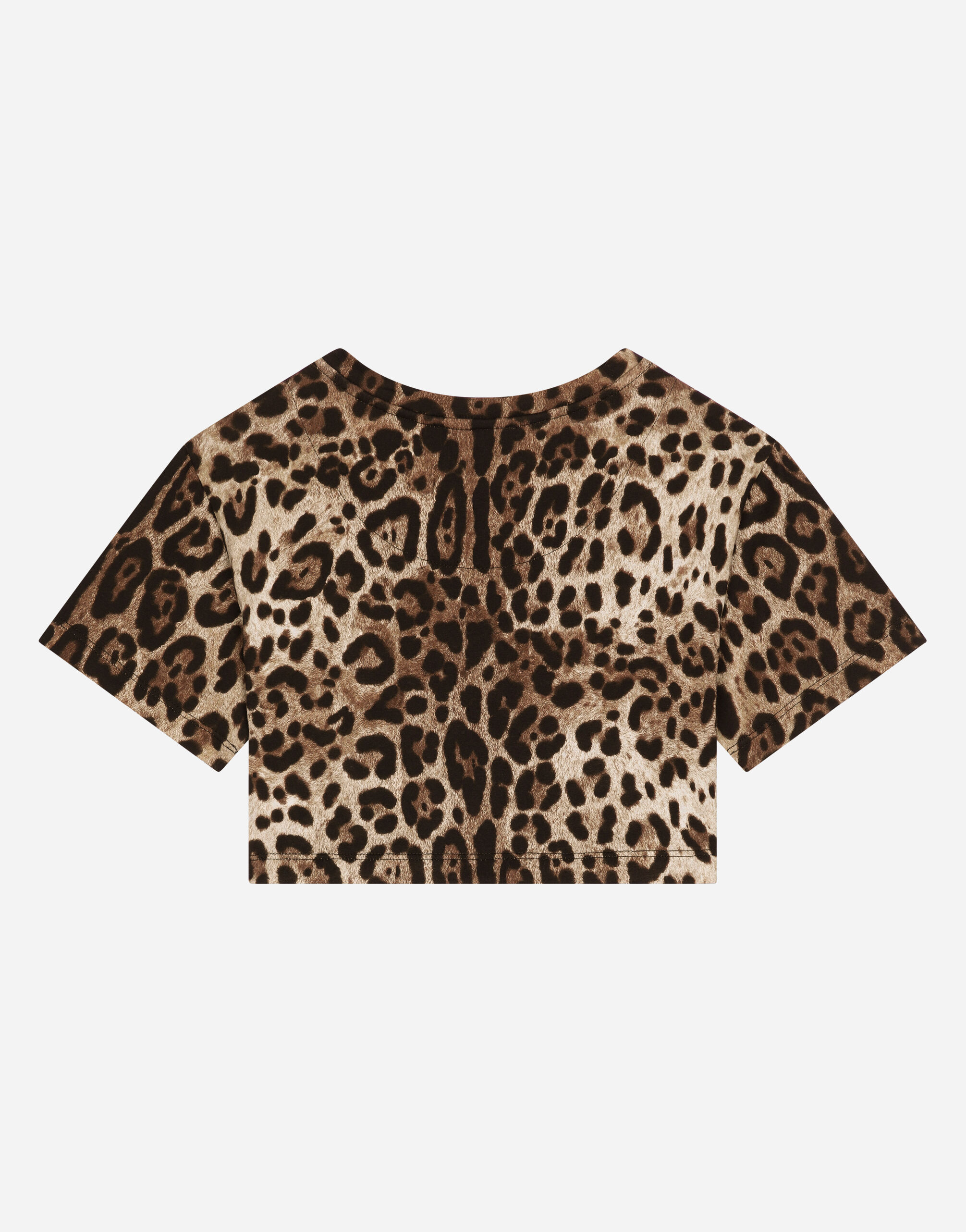 Leopard print jersey T shirt in Animal Print for Dolce Gabbana US