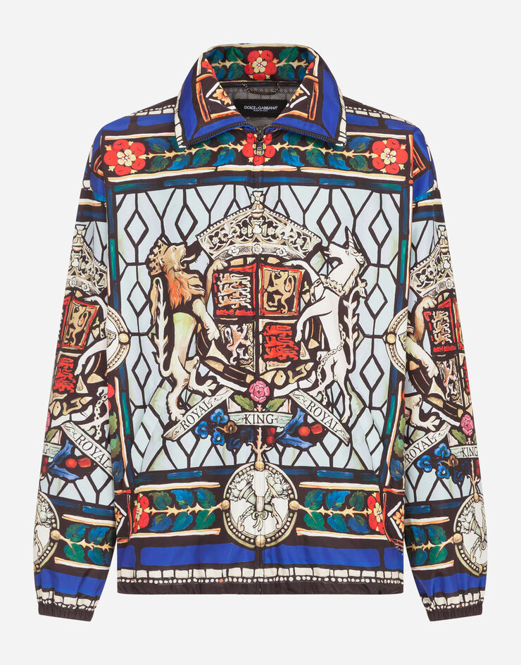 Dolce & Gabbana NYLON JACKET WITH STAINED GLASS WINDOW STYLE PRINT MULTICOLORED G9QW9TG7VDL