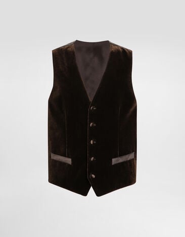 Dolce & Gabbana Smooth velvet vest Multicolor G702UTFUVG7